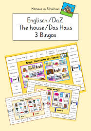 Bingo The House 3 Spiele Unterrichtsmaterial In Den Fachern Daz Daf Englisch Fachubergreifendes In 2020 Bingo Unterrichtsmaterial Spiele