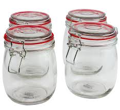 Shop kitchen canisters and jars and top home decor at great value at athome.com, and buy them at your find top value in at home's kitchen canisters and jar collection and on furniture, art, decor. Clear Glass Jar 4 Piece Set Airtight Food Preserving Mason Jars Kitchen Canister Kitchen Dining Bar Canisters Jars