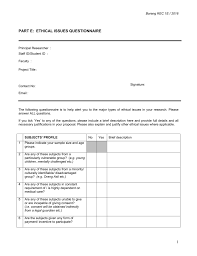It is comprised of a series of questions designed to obtain valuable data for researchers. Ethical Issues Questionnaire Uitm Research Ethics Committee