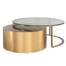 It is suitable for the living room and can match any decor in your house. Coffee Table Orlan Set Of 2 Gold