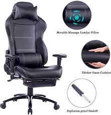 Wolmics Massage Gaming Stuhl Mit Fuaÿstatze Matel Base Memory Foam Verstellbare Rackenlehne Liegender Pc Computer Video Gamer Raci Memory Foam Burostuhl Stuhle