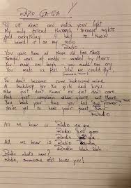 All We Hear Is Radio Ga Ga Radio Goo Goo Intheyearof39s Queen The Works Handwritten Lyrics Queen Lyrics Queen Band Roger Taylor Queen