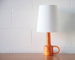 Adjustable led desk lamp table lamp desk adjustable desk. West German Ceramic Table Lamp 70 S Orange Ceramic Jug Lamp With A Tall Thin Neck And Squat Body With Handle Ceramic Table Lamps Lamp Table Lamp