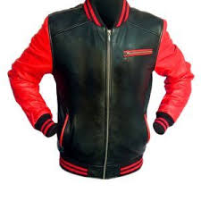 100 Real Leather Red And Black Bomber Leather Jacket Best Prices Red Leather Jacket Men Leather Jacket Style Leather Bomber Jacket