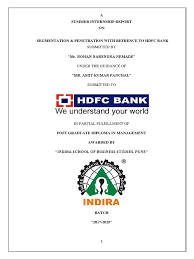 While opening an hdfc bank account, they will provide. Segmentation And Penetration Hdfc Bank Banks Perception