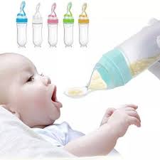 Silicone Squeeze Feeder for Babies Green Pink Yellow — PKR 430 – Markaz
