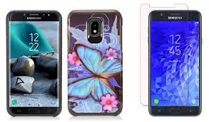 Get galaxy s21 ultra 5g with unlimited plan! Bemz Accessory Bundle For Samsung Galaxy J7 Crown S767vl S767vc Dual Layer Armor Hybrid Case Blue Butterfly Tempered Glass Screen Protector And Atom Cloth Walmart Com Walmart Com