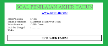 Soal Jawaban Pat Fiqih Kelas 8 Semester 2 Tahun 2021 Info Pendidikan Terbaru