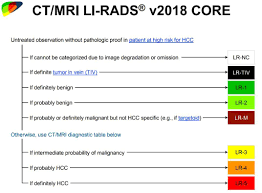 Liver imaging reporting and data system. Ct Mri Li Rads V2018 American College Of Radiology