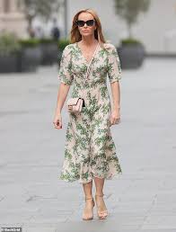Amanda's dress is still just about holden on #bgt #britainsgottalent. Amanda Holden Exudes Femininity In A Floral Midi Dress As She Wraps Up Recording Of Her Heart Fm Show The Bharat Express News