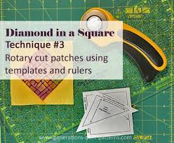 Sparkly Diamond In A Square Quilt Block Multiple Sizes