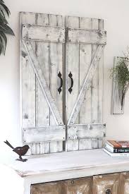 Don T Be Alarmed Because Tinsel And Fairy Lights Will Disappear In The Attic Again For A Year The New In 2020 Rustic Shutters Shutter Wall Decor Rustic Gallery Wall