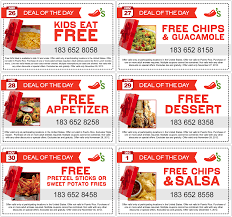Different Freebie Daily At Chilis Restaurants Coupon Via The Coupons App Kids Eat Free Fast Food Coupons Chilis Coupons