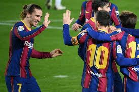 Ligue des champions, coupe d'europe, psg. Fc Barcelone Psg A L Image Du Trio Messi Griezmann Dembele Le Barca Fait A Nouveau Peur