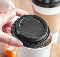 Choice Black Hot Paper Cup Travel Lid for 10-24 oz. Standard Cups and 8 oz.  Squat Cups - 1,000/Case
