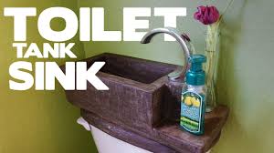 diy concrete toilet tank sink this
