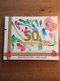 Zelf Knutselen Opa En Oma 50 Jaar Getrouwd Knutselen 50 Jaar Knutselen Huwelijk Bruiloft Kado Knutselen