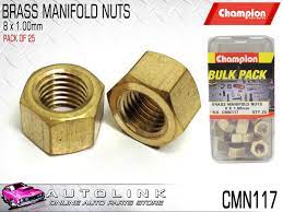 CHAMPION CMN117 BRASS MANIFOLD NUTS M8 x 1.00 - PACK OF 25 9313693022329 |  eBay