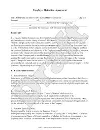 Sample employment termination letter at sale of company / sales rep termination letter example | letter samples & templates. Free Employee Retention Agreement Free To Print Save Download