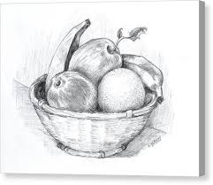 سلة فواكه للتلوين جاهزة للتحميل و الطباعة بفبوف Fruits Drawing Still Life Fruit Fruit Basket Drawing