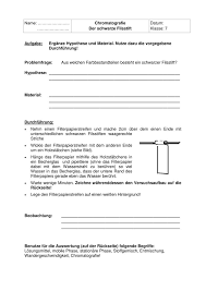 Arbeitsblatt Protokoll Chromatografie Filzstift Unterrichtsmaterial Im Fach Chemie In 2020 Chemieunterricht Arbeitsblatter Chemie