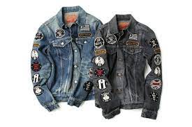 Denim Jacket With Patches Denim Jacket Men Faded Denim Jackets Men S Denim Style