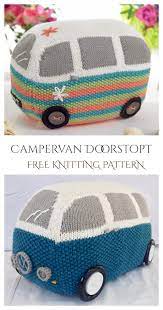 Sitting knitted rabbit measures about 21 cm (8.5 inch). Knit Car Caravan Toy Set Free Knitting Pattern