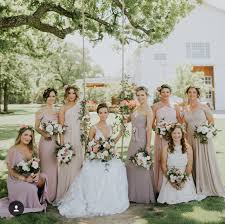 Ashley Tisdale Wedding Blush Dusty Rose Bridesmaids Flowers Taupe Stone Wedding Bridesmaid Wedding Dresses