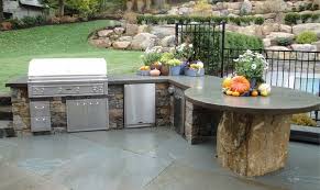 Plans Barbeque Round Stone Table Stainless Steel Bbq Set Outdoor Kitchen Countertops Outdoor Kitchen Appliances Outdoor Kitchen