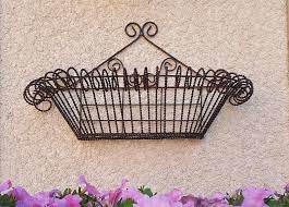 french wire hanging wall basket victorian garden etsy baskets on large fence planters