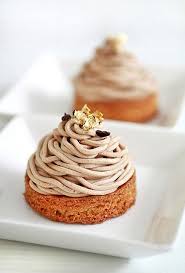 Mont Blanc Sable Breton Base Creme Chantilly Center Chestnut Cream Laced With Vanilla Rum Cocoa Nib Gold Foil Decor Desserts French Desserts Food