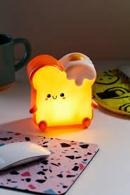 Smoko Food Light Cute Night Lights Kawaii Room Stained Glass Table Lamps