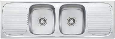 Double bowl kitchen sink with drainer. Oliveri Ultraform Double Bowl Double Drainer Topmount Sink Uf13d Winning Appliances