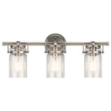 Kk45689ni Brinley 3 Bulb Bathroom Lighting Brushed Nickel At Fergusonshowrooms Com