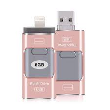 8gb 3 In 1 Usb Multi Functions Mobile Usb Iphone I Flash Drive With Lightning For Apple Ios Android Computers Rose Gold Android Computer Flash Drive Usb