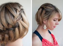 Double french braid with a ponytail. Side Braid Hairstyles For Short Hair Easy Braid Haristyles