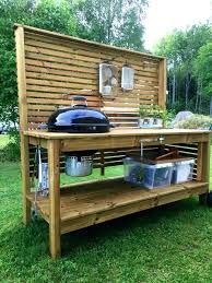 Grill Prep Table Medium Image For Grill Table Outdoor Kitchen Wood Indoor Tabletop W Outdoor Grill Station Big Green Egg Outdoor Kitchen Outdoor Kitchen Island