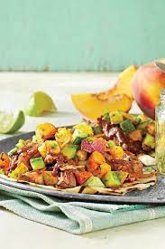 Brisket Tacos With Summer Salsa Recipe Recipe Brisket Tacos Pressure Cooker Baked Beans Healthy Dinner Recipes