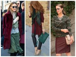 Calça Vinho Combina Com O Que Como Combinar Cores Vinho Ou Borgonha Verde Militar Ou Verde Floresta Pano Moda Mulhere Saias Verdes