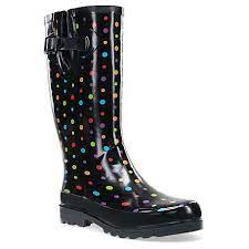 Dolce & gabbana black pvc polka dot long rain boots size 38 $286 $740. Western Chief Women S Ditsy Dot Rain Boots Black With Multi Color Polka Dots 8445w At Tractor Supply Co