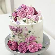 Get display cards at zazzle! Image May Contain 1 Person Flower Floral Cake Flower Cake Birthday Cake With Flowers