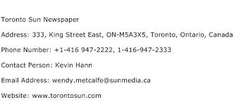 Toronto sun videos and latest news articles; Toronto Sun Newspaper Address Contact Number Of Toronto Sun Newspaper