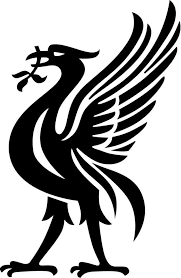 Football club logo on the football. Liverpool Crests
