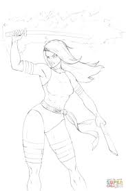 Psylocke Elizabeth Betsy Braddock Van X Men Kleurplaat Gratis Kleurplaten Printen