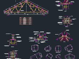 A steel roof truss, like a wooden one, is triangular in shape. Steel Truss Details Free Drawing