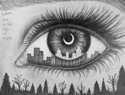Lost In The City Of Angels Drawings Eye Art Eye Drawing