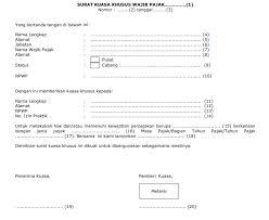 Surat kuasa khusus wajib pajak badan/orang pribadi. Contoh Surat Kuasa Khusus Permohonan E Fin Contoh Lif Co Id