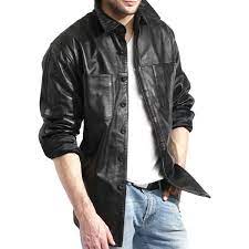 Tanners Avenue Men S Black Leather Shirt Jacket Leather Shirt Leather Jacket Men Mens Black Leather