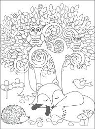 Realistic images of wild animals and mythical carousel favorites are more intricate. Forest Animal Free Printable Woodland Animal Coloring Pages Novocom Top