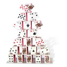 The collapse of the rupiah. Card Castle By Uday